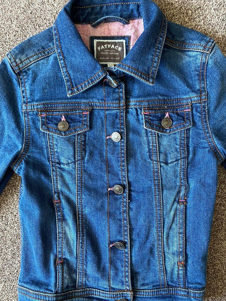 Fat Face girls denim jacket age 8-9 